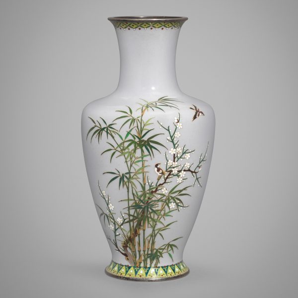 Vase with sparrows by Andō Jūbei